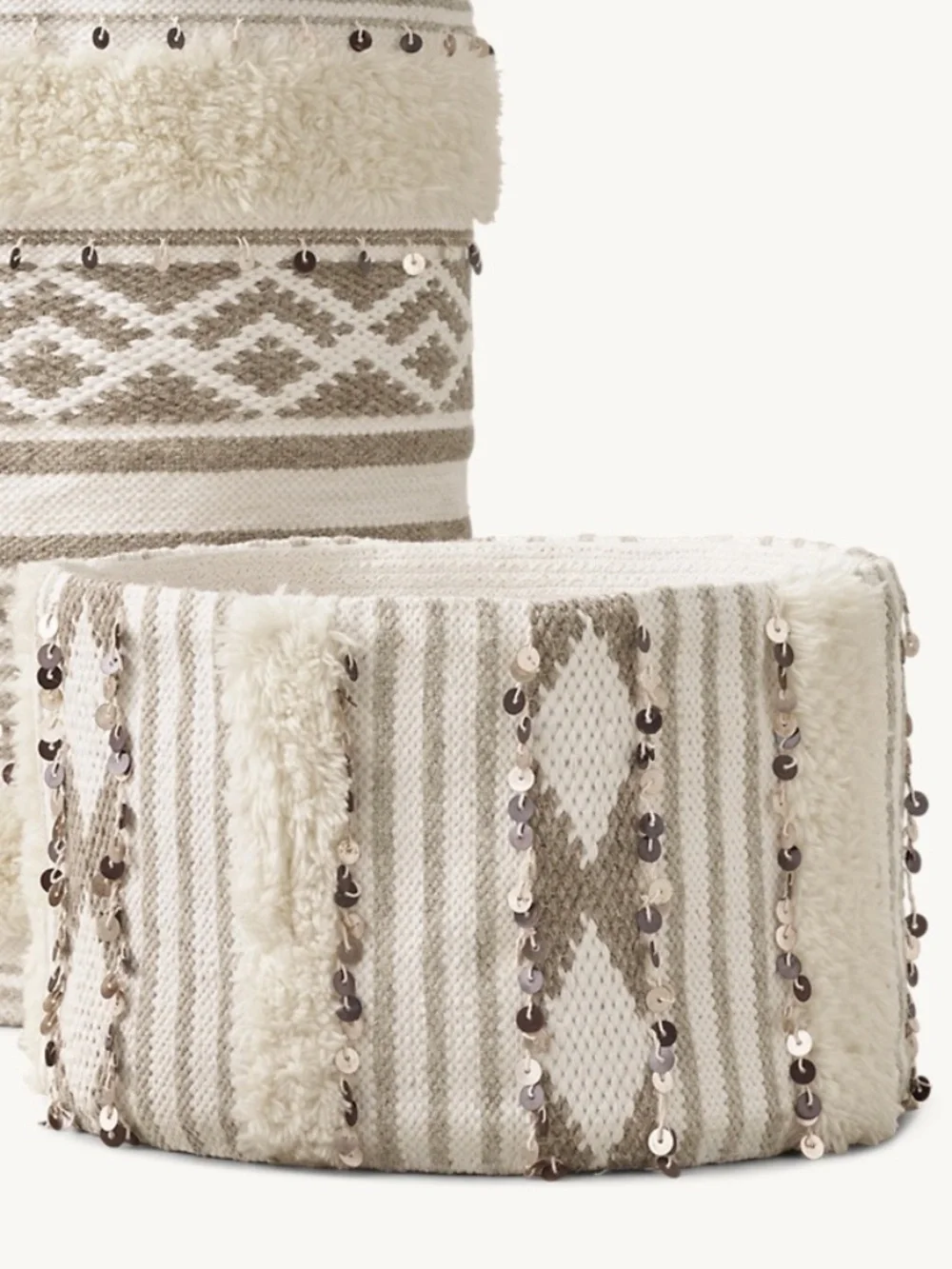 RH Teen MOROCCAN EMBELLISHED STORAGE MEDIUM BASKET